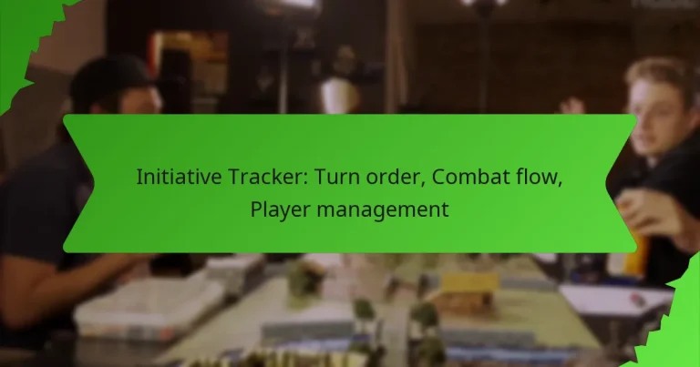 Initiative Tracker: Turn order, Combat flow, Player management