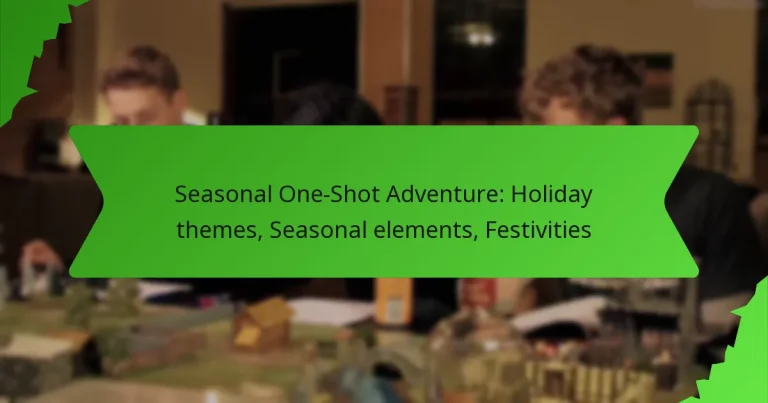 Seasonal One-Shot Adventure: Holiday themes, Seasonal elements, Festivities