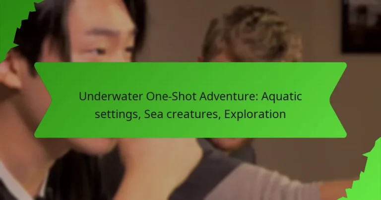 Underwater One-Shot Adventure: Aquatic settings, Sea creatures, Exploration