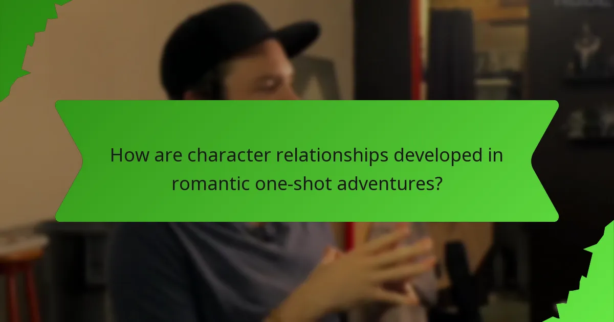 How are character relationships developed in romantic one-shot adventures?