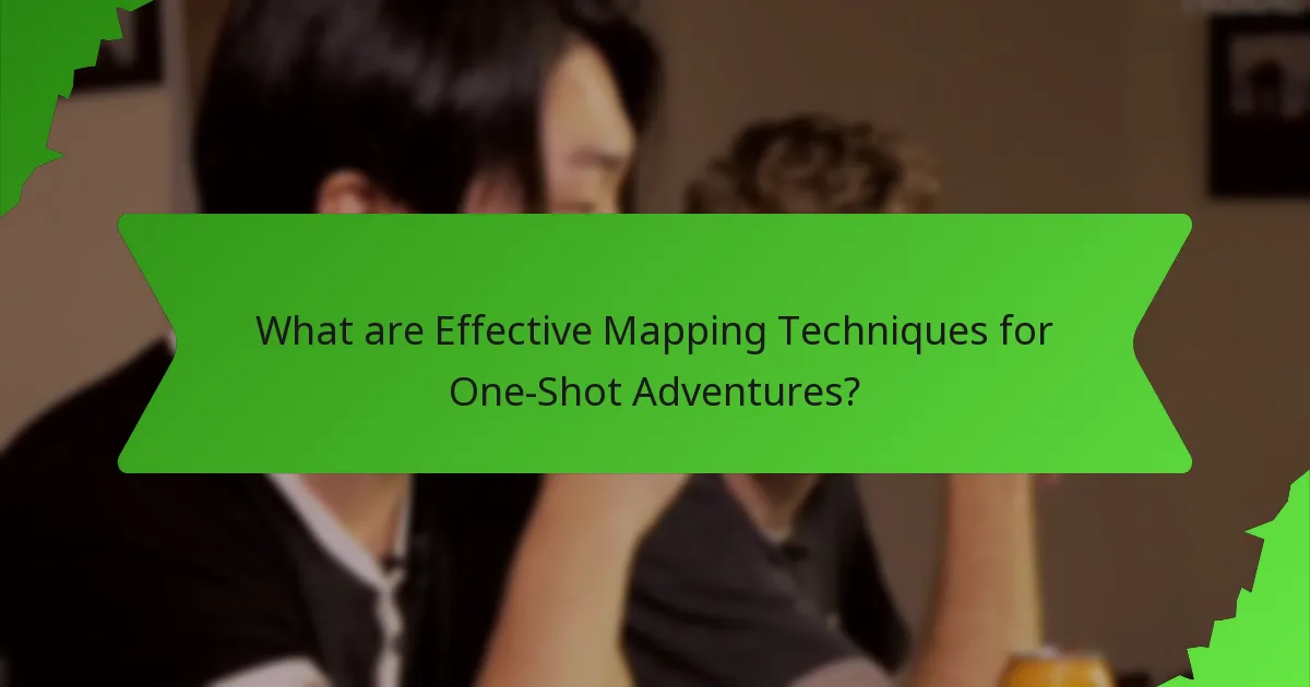 What are Effective Mapping Techniques for One-Shot Adventures?