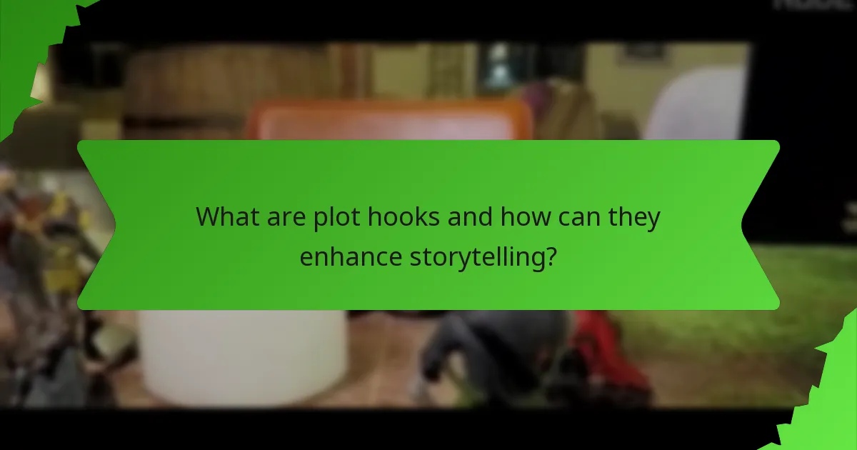 What are plot hooks and how can they enhance storytelling?